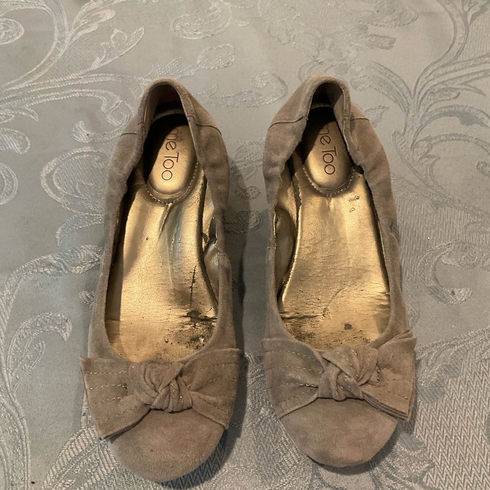 Gray Suede 2 Inch Wedges